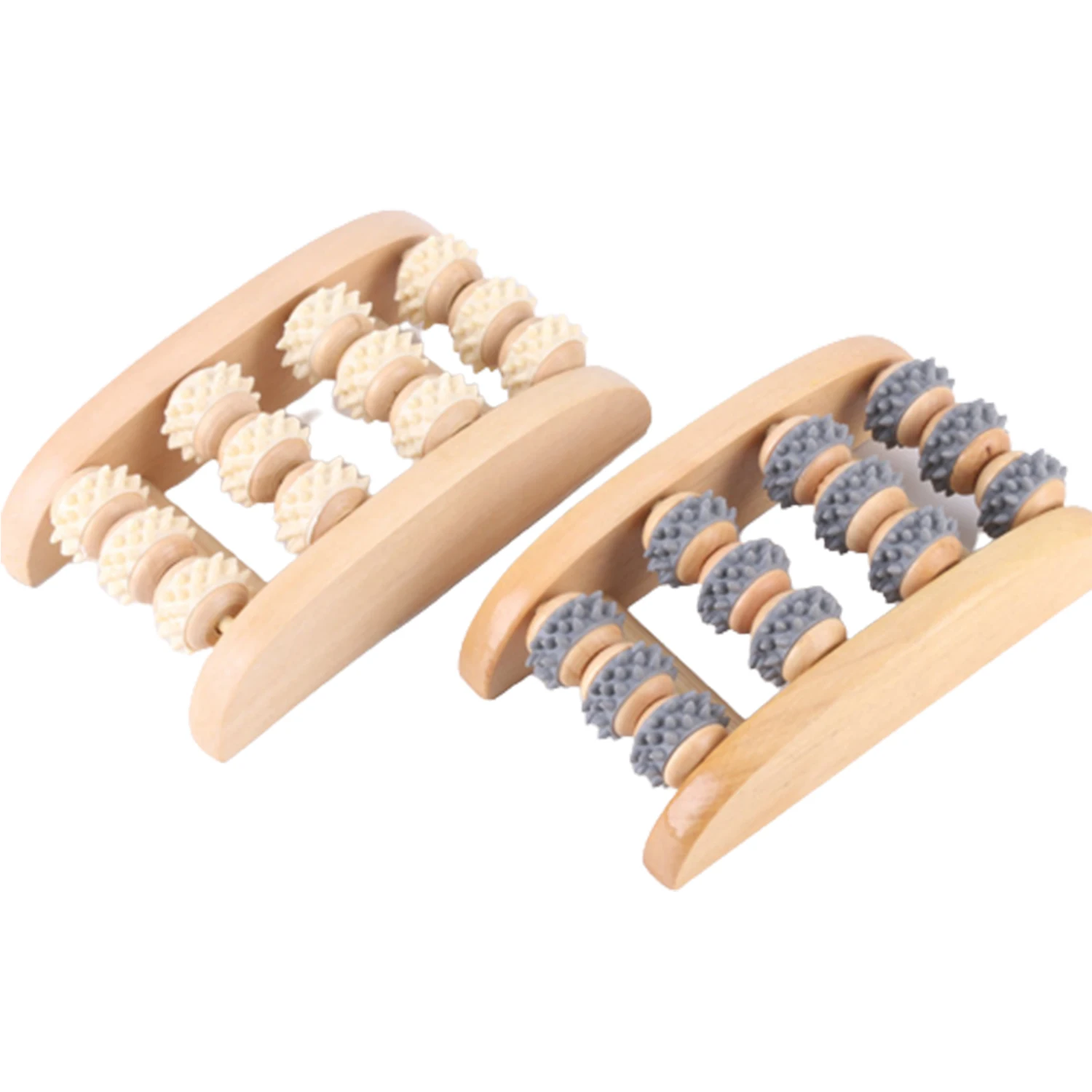 

Single Four Row Massager Wooden Single Foot Massager for Feet Arch Heel Pain, Plantar Fasciitis Relief, Muscle Relax