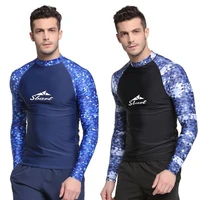 sbart mens fashion split long sleeve t shirt beach swimwear uv protection quick dry water sports diving surf suit t shirt 2022