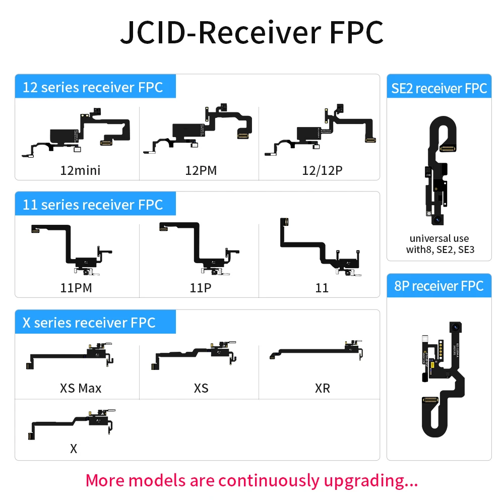 JC V1SE JCID Приемник FPC Тестовая плата Наушник Динамик Гибкий сенсорный кабель для