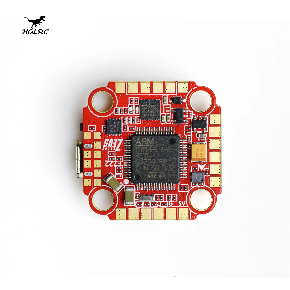 Купи 20 мм HGLRC Zeus F722 mini 3-6S F7 betaflight / Emuflight Flight Controller w/OSD Barometer BLACKBOX для FPV DJI Air Unit Racing за 3,419 рублей в магазине AliExpress