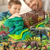 dinosaurs transport carrier truck car toy indominus rex jurassic park educational dinosaur toys for children boys gifts