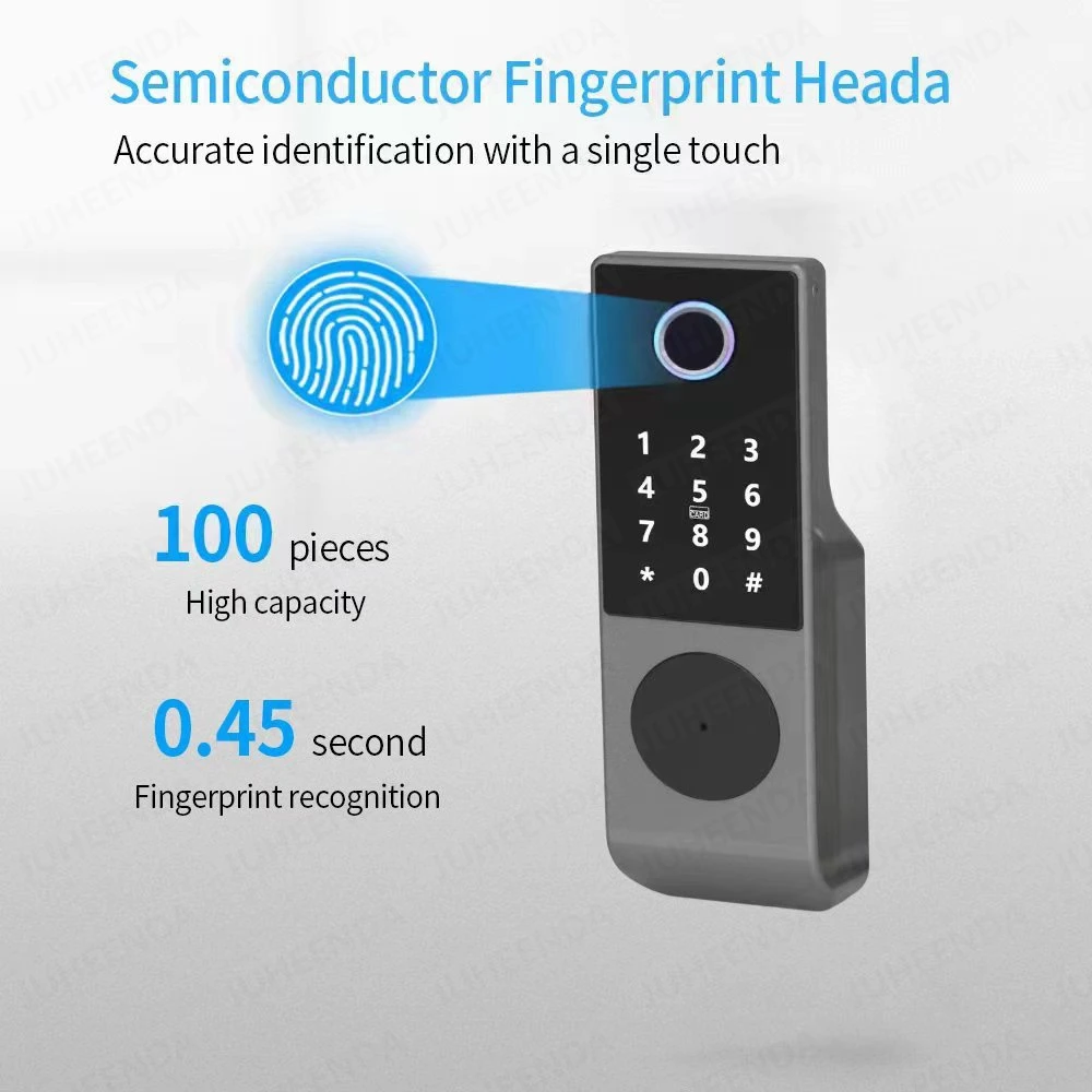 Смарт-замок Tuya электронный уличный водонепроницаемый с поддержкой Wi-Fi и сканером