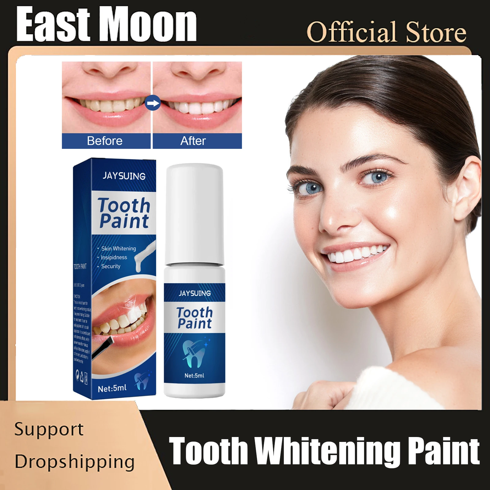 

Отбеливающая краска для зубов, уменьшает пожелтение, удаляет пятна от зубного налета, эссенция для полировки зубов, гигиена полости рта, сто...