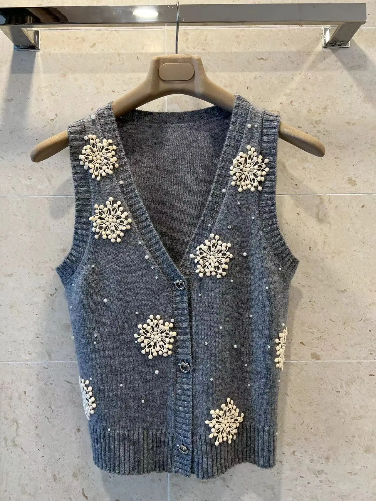 Осень-зима E * R новая мода кашемировый вязаный кардиган ручной работы с круглым