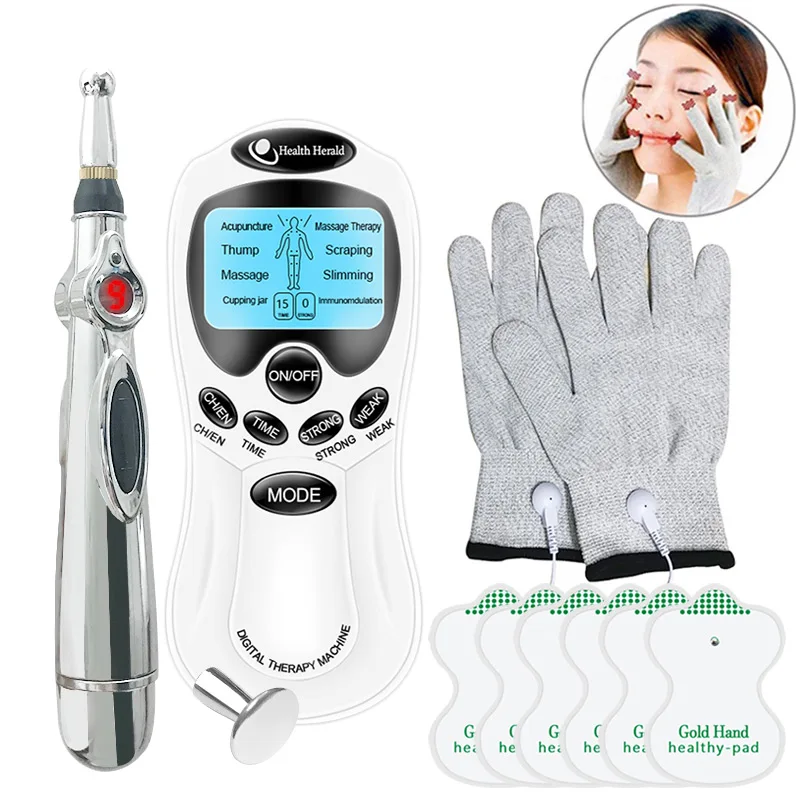 

masajeador espalda y cuello Electric Muscle Massager Physiotherapy Tens Machine Saude Body Face Massager Relaxation Treatments
