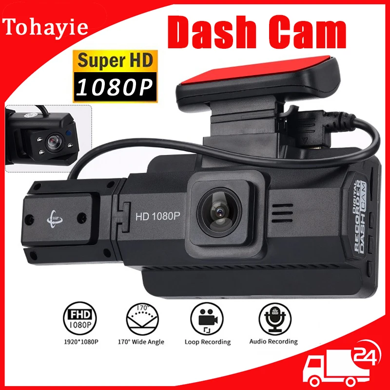 3 inch Dash Cam HD 1080P Car DVR Camera 170° Wide Angle Night Vision Video Recorders Loop Recording Car Camera Way With G-Sensor