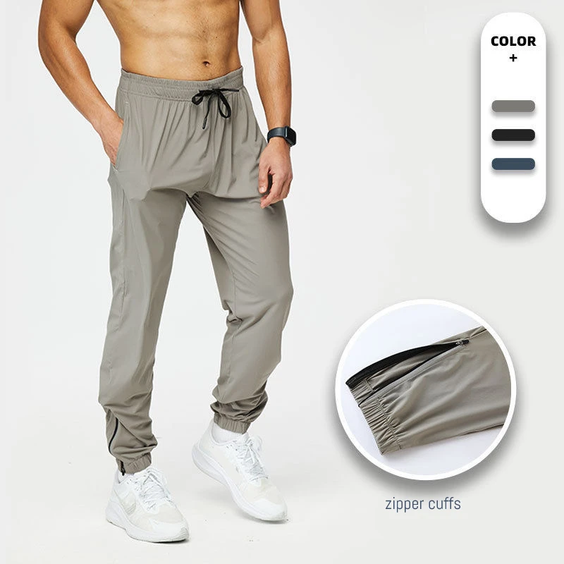 

Running Pants Men Casual Outdoor Training Joggers With Pockets High Elastic Waist Moisture Wicking Breathable Workout Trousers