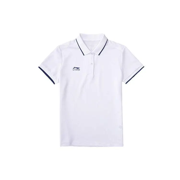 Быстросохнущая дышащая спортивная рубашка поло Li Ning женские топы белый APLQ068-1