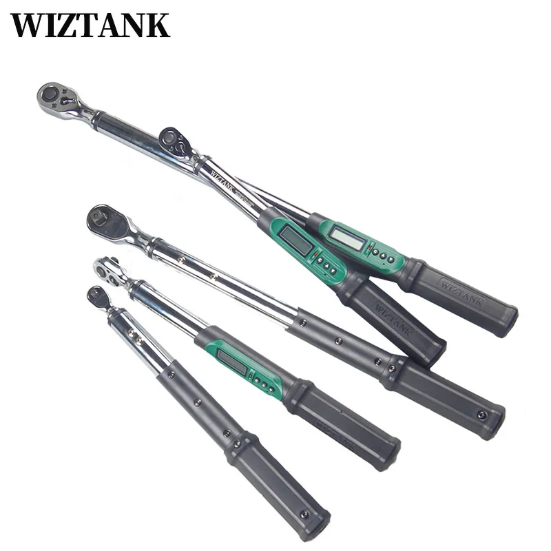 Цифровой Динамометрический ключ WIZTANK Реверсивный быстроразъемный Трещоточный