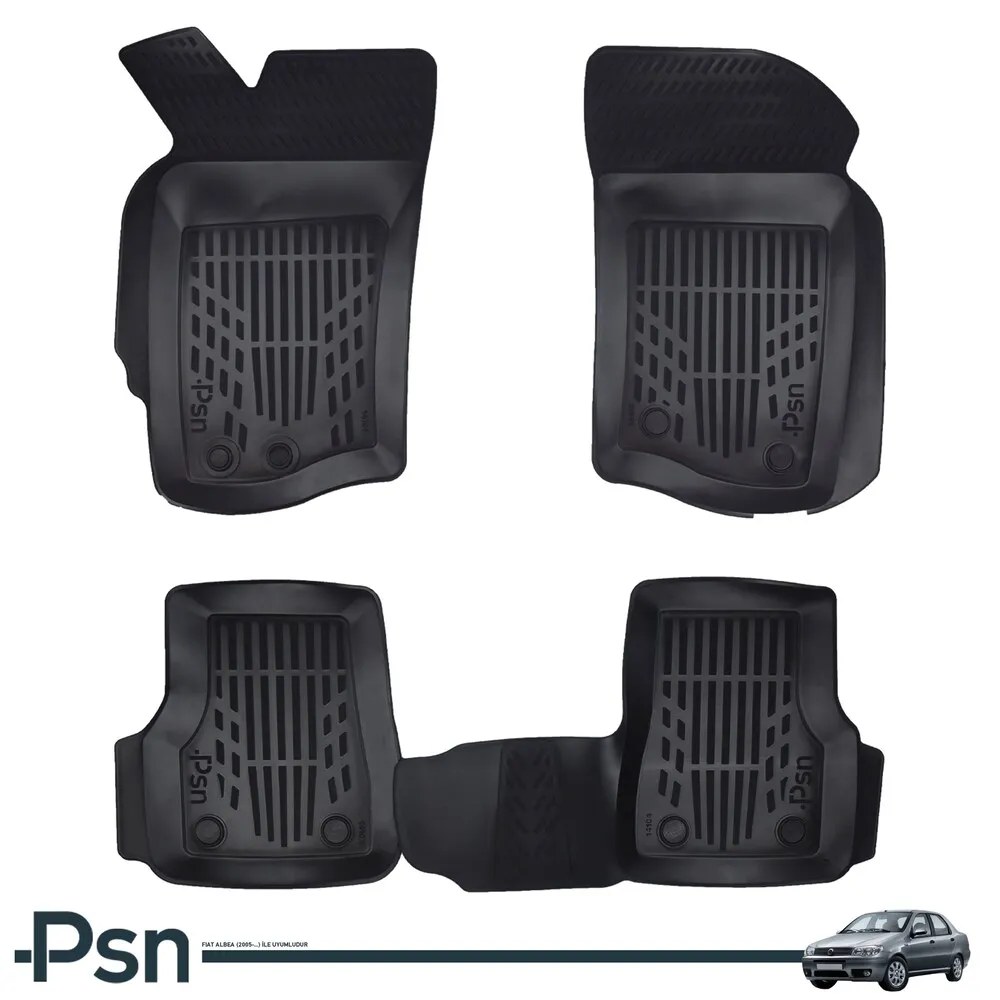 

3D Pool Car Mats Compatible for Fiat Albea Between 2002 2012 Auto Interior Carpet Protector Rubber Luxury Floor Non Slip PSN