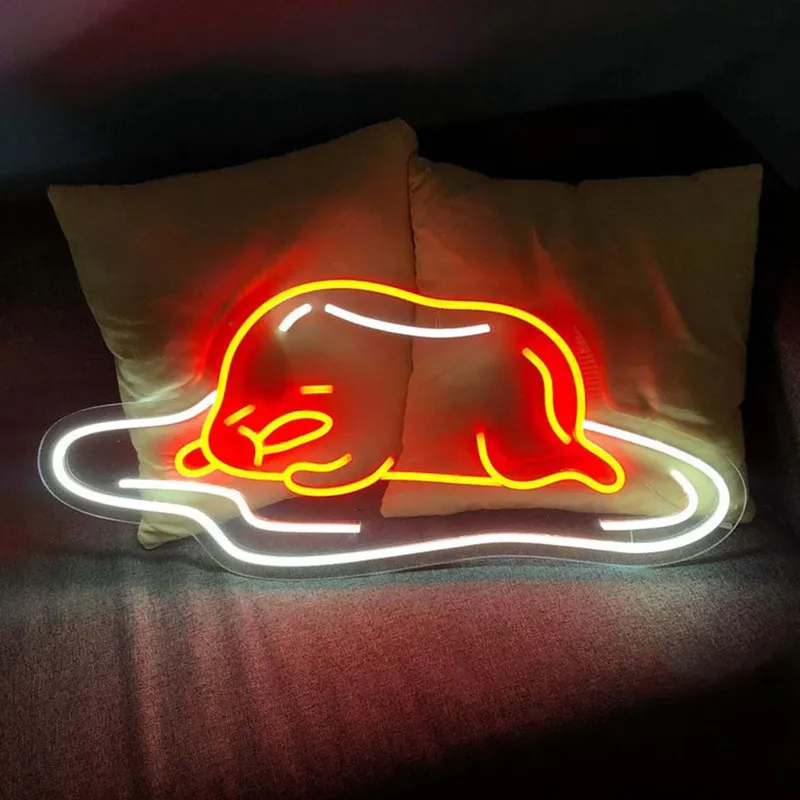 Lazy Egg Neon Signs, Custom Signs, Led Light Sign for Bedroom Room Home Wall Decoration, Birthday Gifts Party, Anime Neon Sign