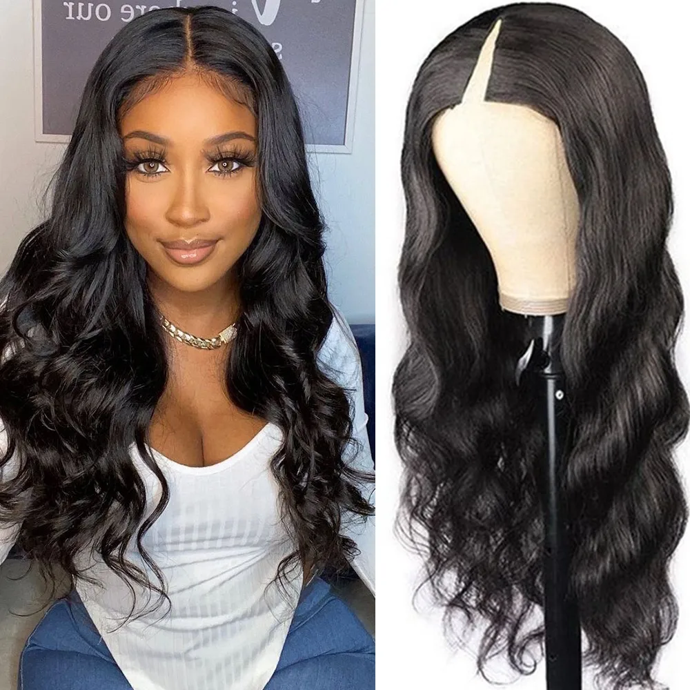 Недорогие натуральные человеческие волосы Firebird объемные волнистые V-образные 180%