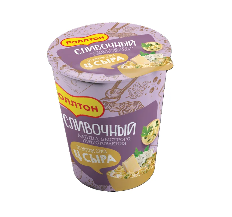 Лапша Роллтон со вкусом 4 сыра
