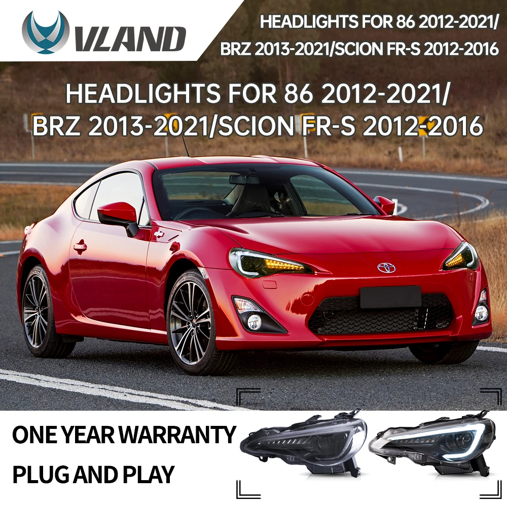 

VLAND auto led light for car head lamp FOR TOYOTA 86 2012-UP/SUBUARU BRZ 2013-UP LED HEADLIGHTS h7 led h7 luces led 12v