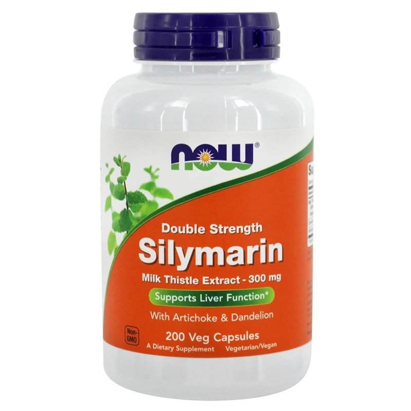 

Double Strength Silymarin Milk Thistle Extract 300 mg Artichoke and Dandelion 200 Vegetarian Capsules