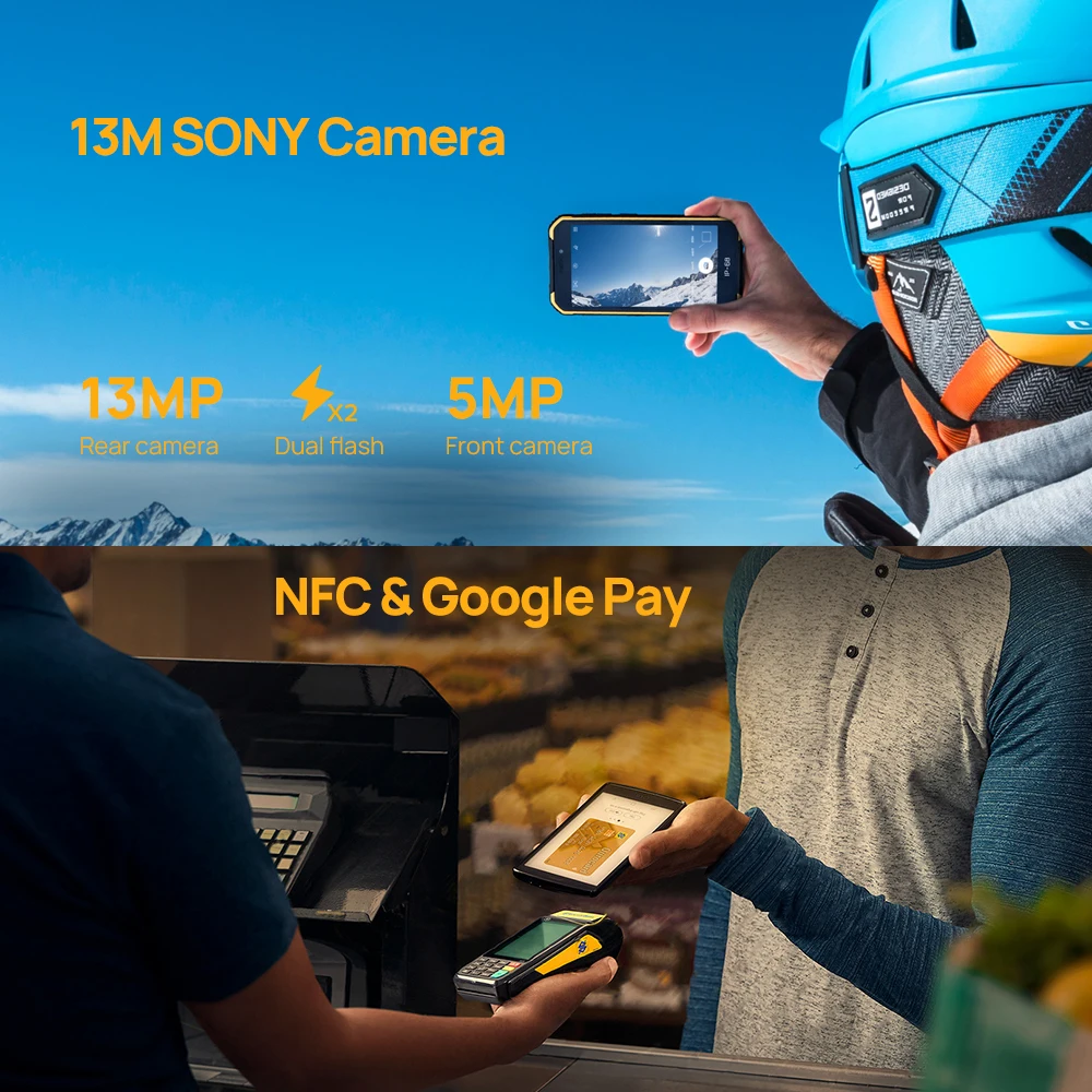 Ulefone Armor X6 Pro Защищенный Смартфон Android 12 NFC Мобильный телефон 4 ГБ оперативной