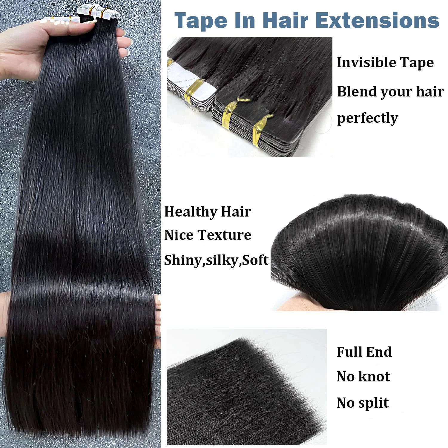 20 шт. женские прямые волосы для наращивания 100% бразильские человеческие