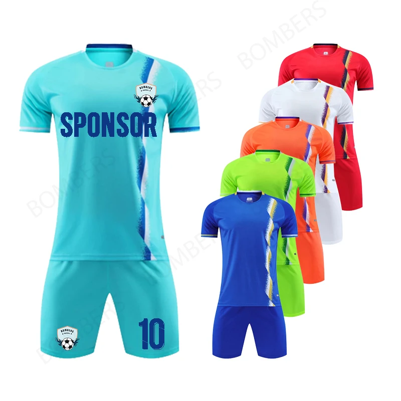 

Football Soccer Jerseys Set Boys Adult Kid Short Sleeve Training Suit Football Jersey Set Sportswear Uniforms DIY Custom