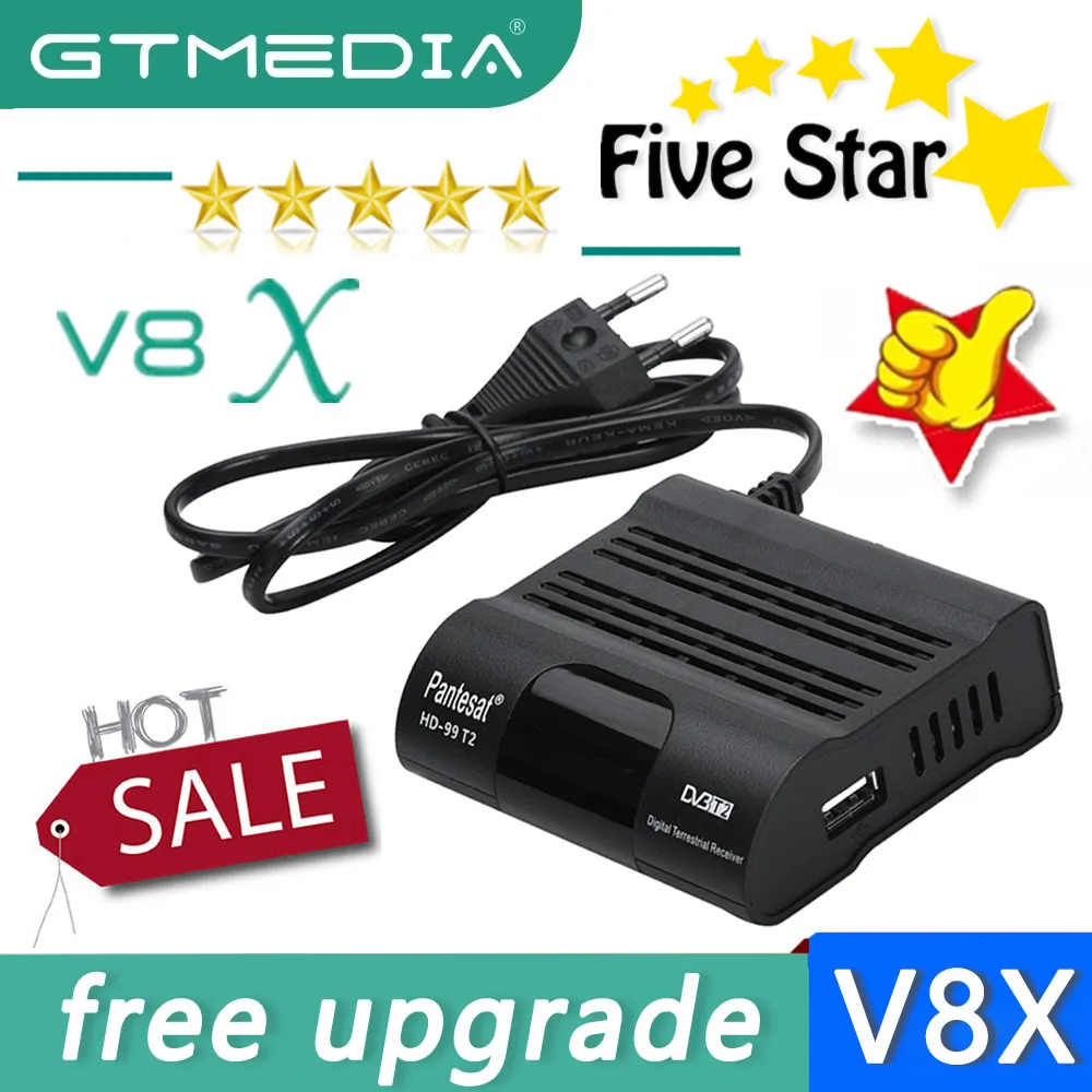 

Full HD gtmedia t2 Receiver Satellite Set Top Box gtmedia v8x AS7 PRO AS2X