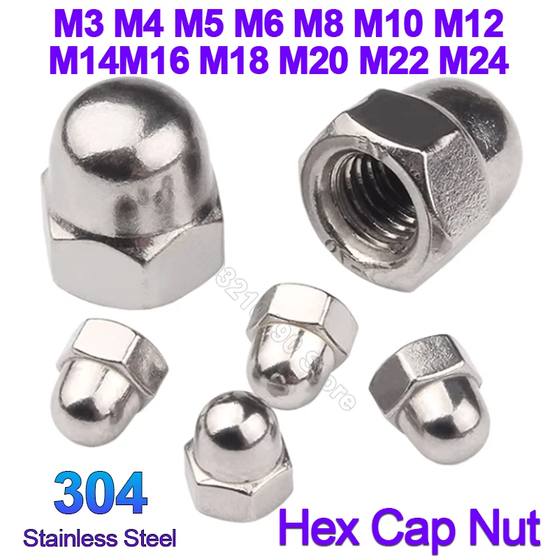 

Гайки глухие нержавеющие GooBetter M3-M24 DIN1587