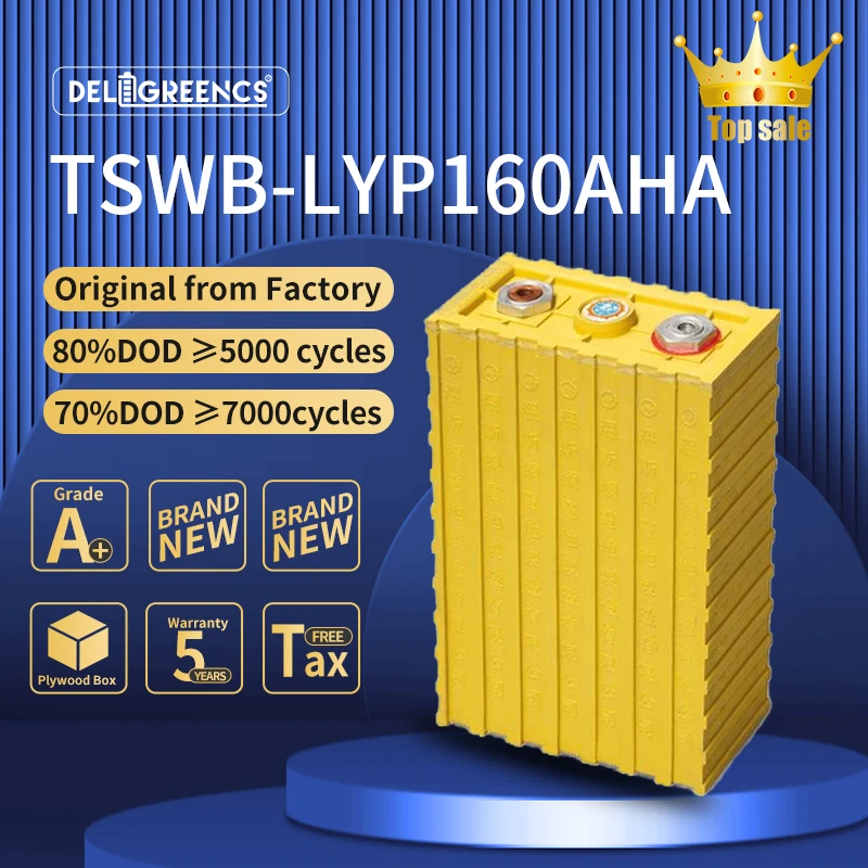 

TSWB-LYP160AH-A Grade A+ 4/8/16PCS LiFeYPO4 Battery New 24V 48V Rechargable Battery For Electric Vehicle/ Solar/Energy Storage