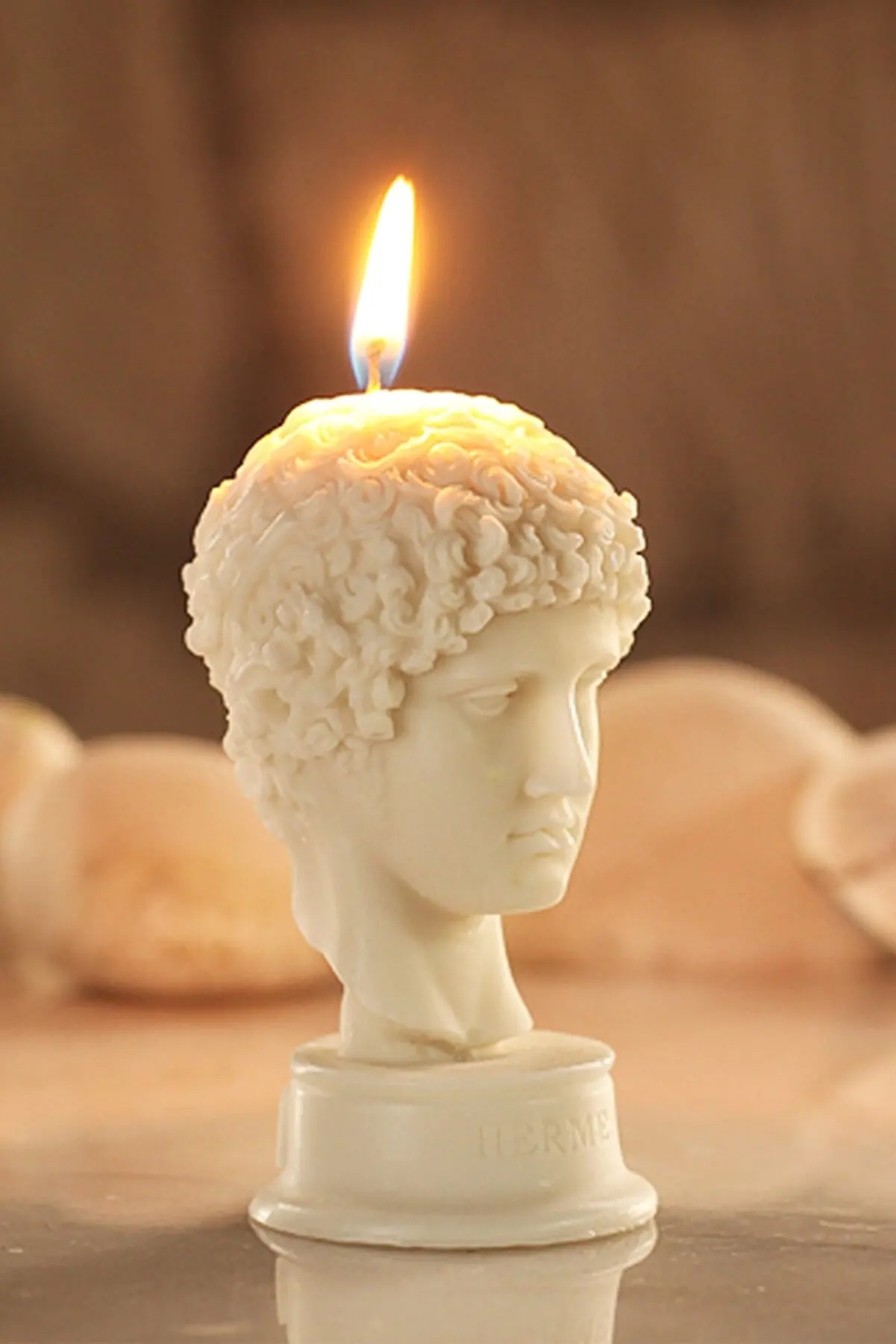 

Декоративная Свеча-скульптура, 9 см, белая