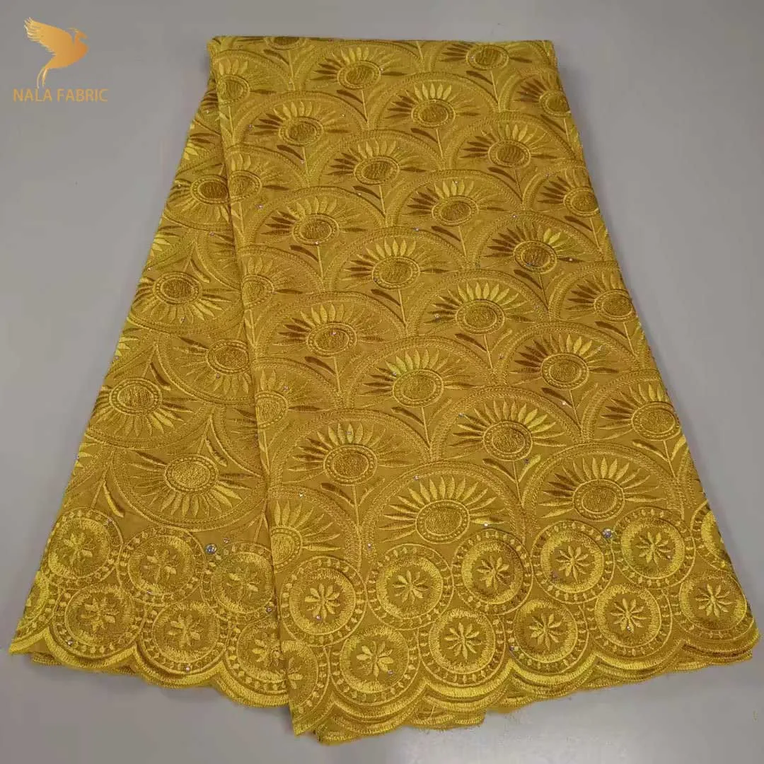 

KL101H Green Swiss Voile Lace Fabric 2022 Latest Swiss Dry Cotton Lace Fabric In Switzerland Dubai High Quality Fabric 5 Yards