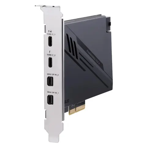 Плата расширения ASUSTek ThunderboltEX 4 Dual Thunderbolt 4 Порты DisplayPort PCIe Интерфейс (USB-C) 1.4 3.0x4