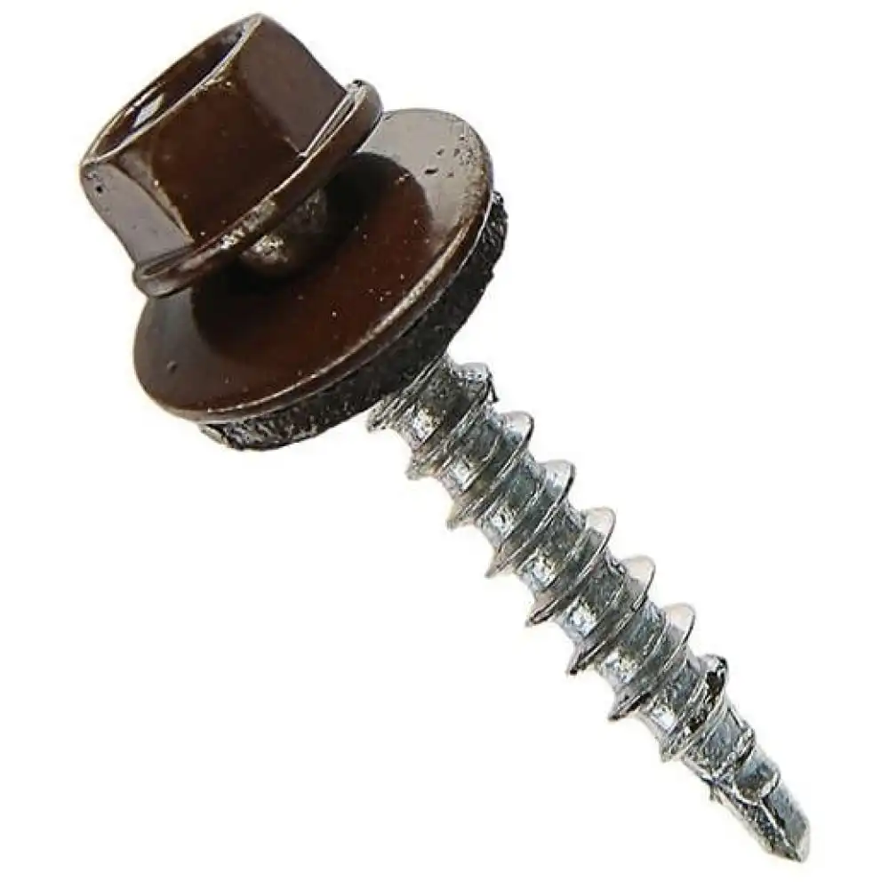 Кровельные саморезы ВИРТУОЗ 4 8х38 мм RAL8017 шоколад 25 шт.