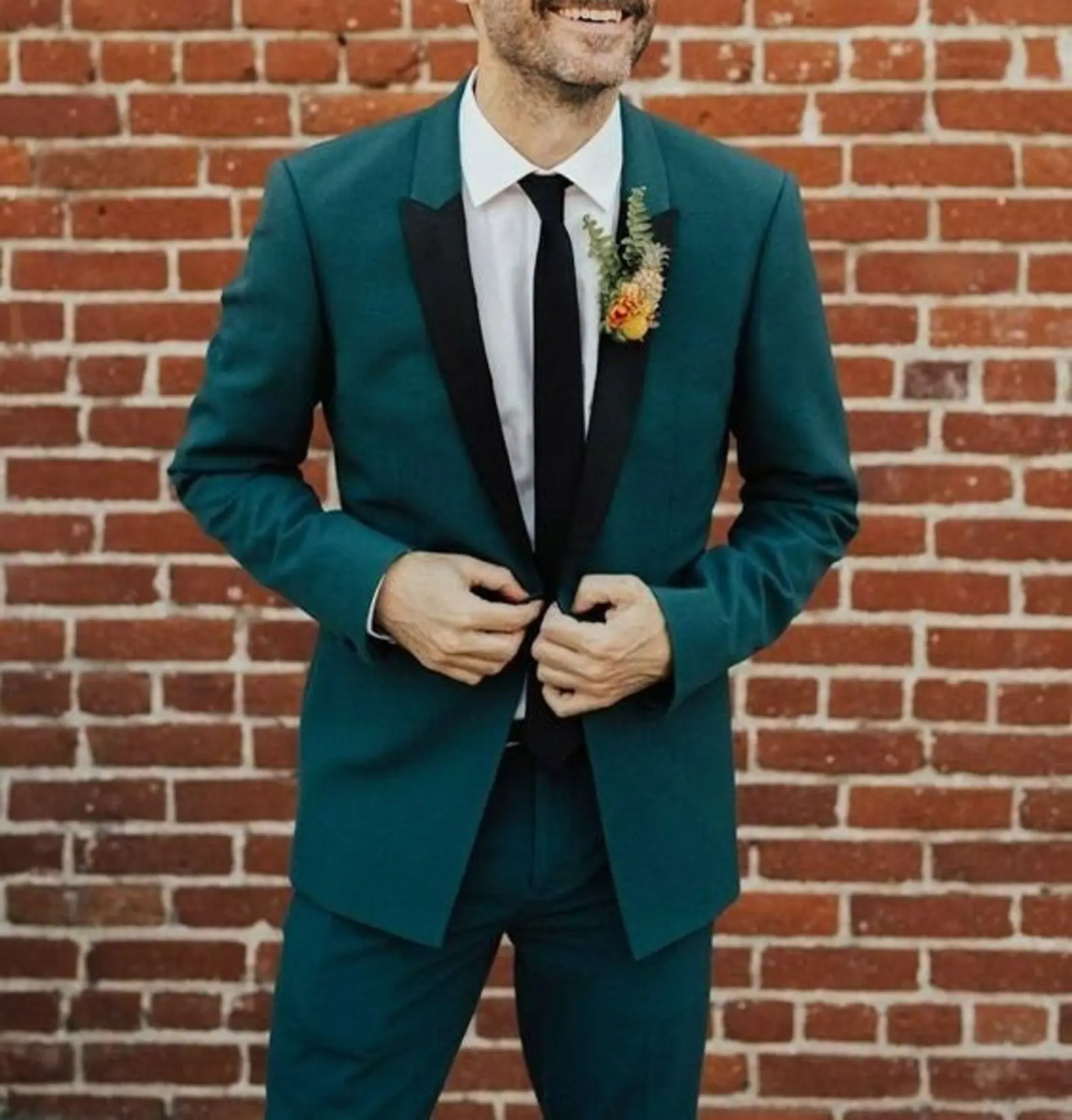 

Fashion Men Suits Slim Fit Formal Blazer Sets For Wedding Party Prom Custom Made New Arrival 2 Pieces Jacket+Pants Costume Homme