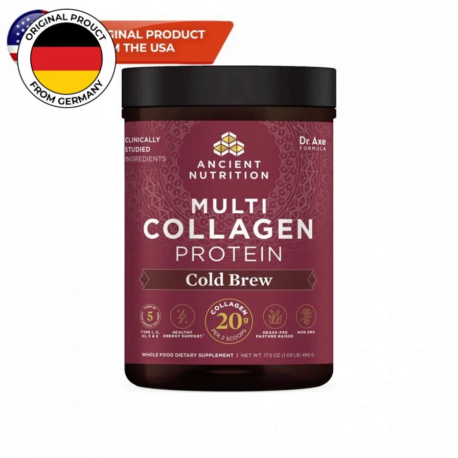 Ancient nutrition multi collagen protein cold brew мультиколлагеновый протеиновый drink 496G |