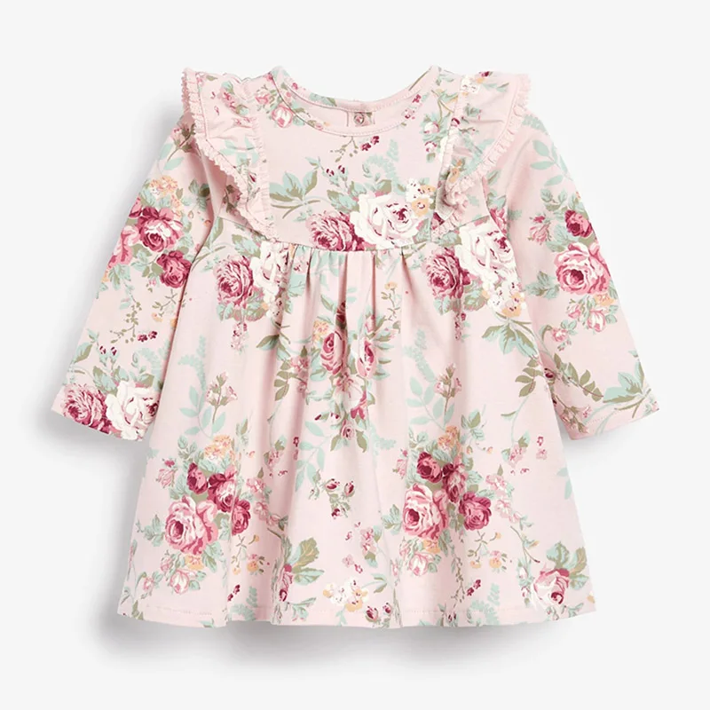 

Brand Quality 100% Combed Cotton Dress Children Clothing Infant Kids One-piece Dresses for Girls Spring Autumn Baby Girl Clothes