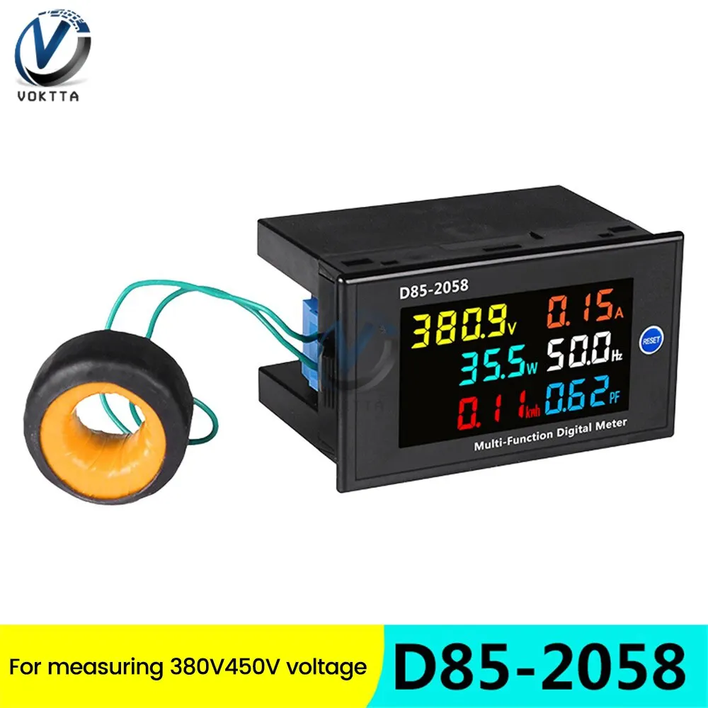

AC Current Voltage Amperage Power Energy Meter LCD Digital Display Ammeter Voltmeter Multimeter AC80-260V Electricity Test Meter