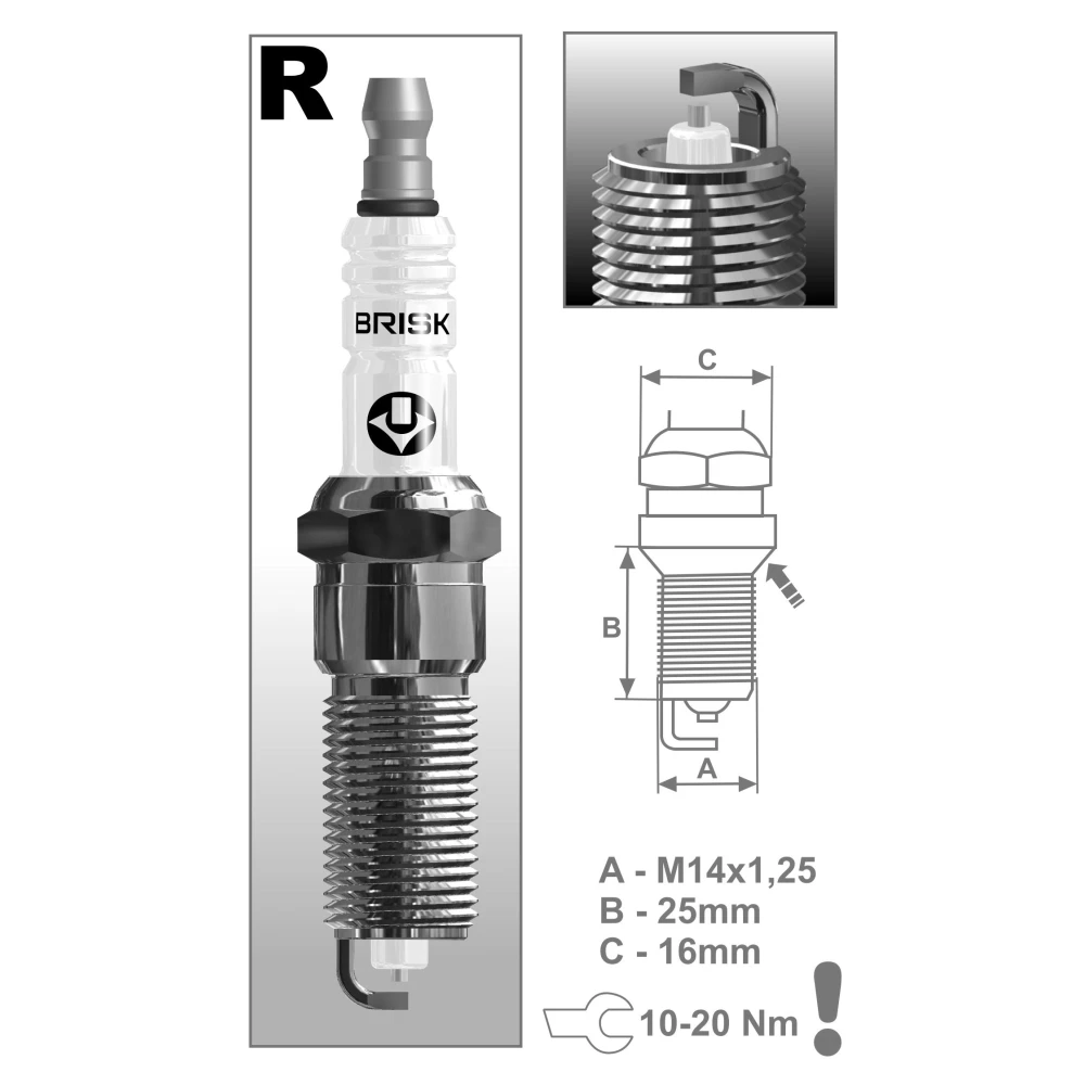 Свеча зажигания (1 шт.) для Ford Focus 2 рестайлинг (Форд Фокус) 2008 ...