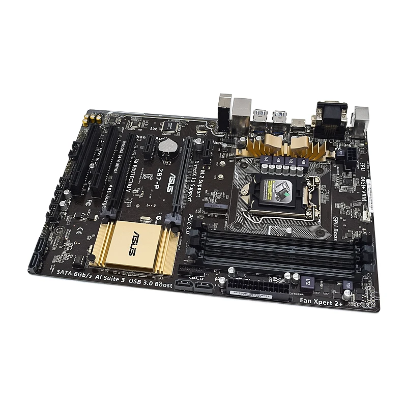 Комплект материнской платы ASUS Z97-P с процессором I5 4690 и памятью DDR3 8 Гб * 2 комплект