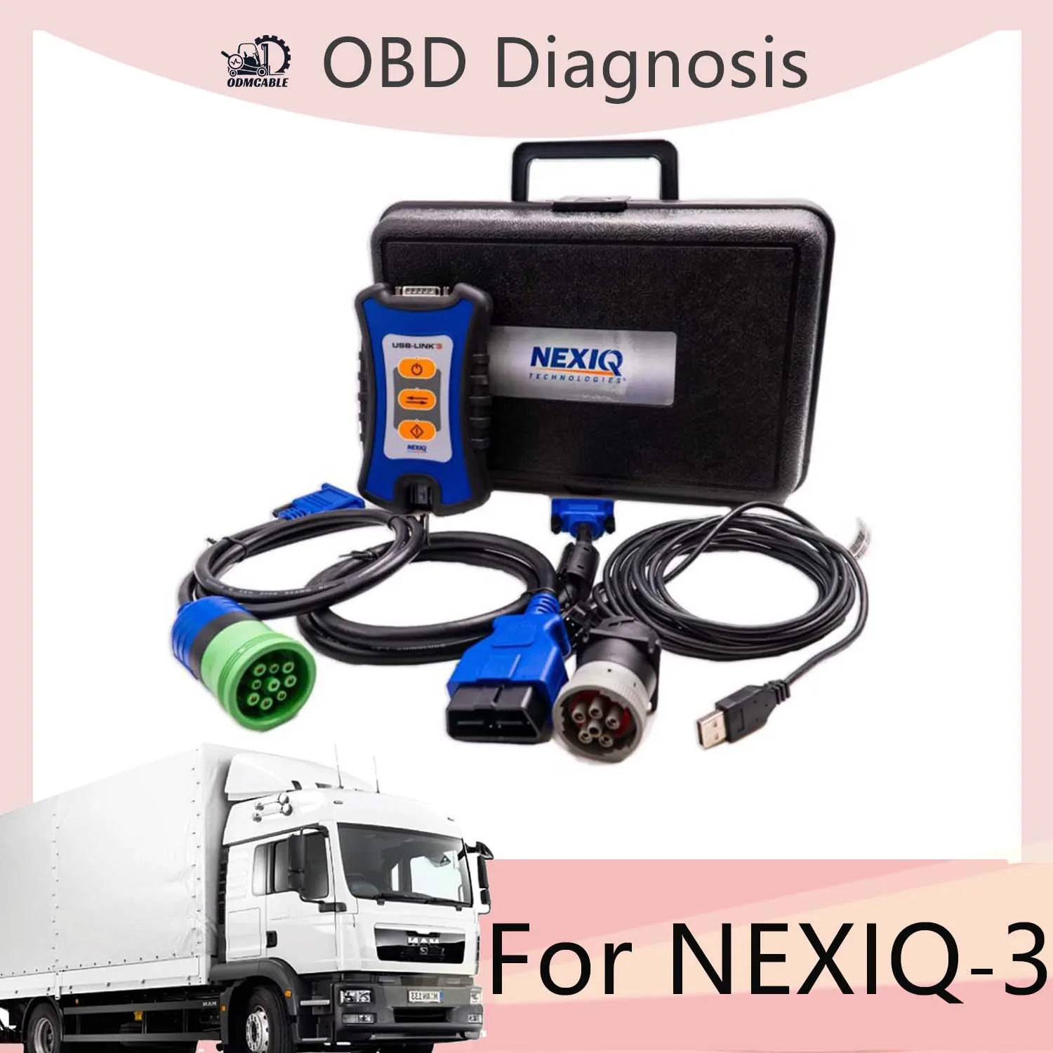 

USB Link BT Diesel Truck Diagnostic Tools Truck OBD2 Fault Diagnostics Detector for Truck Diagnostic Scanner for NEXIQ 3