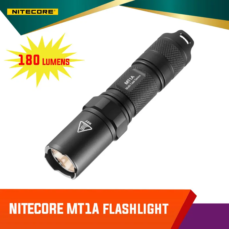 

Nitecore MT1A 180 Lumens USB Rechargeable White Light Flashlight Utilizing CREE XP-G2 R5 LED Uses 1 x AA Battery