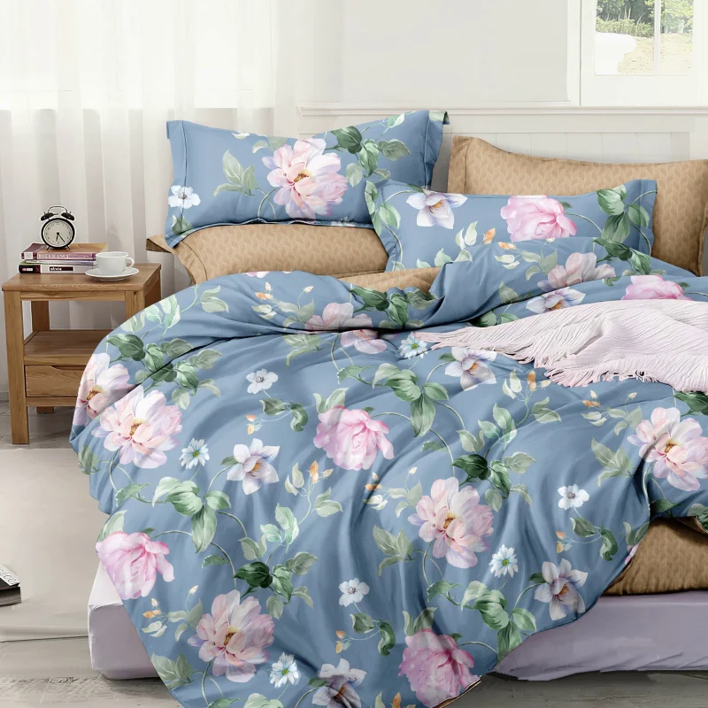 КПБ Поплин Постельное белье из поплина - VP17-0229 Размер: 2 спальное с простыней на