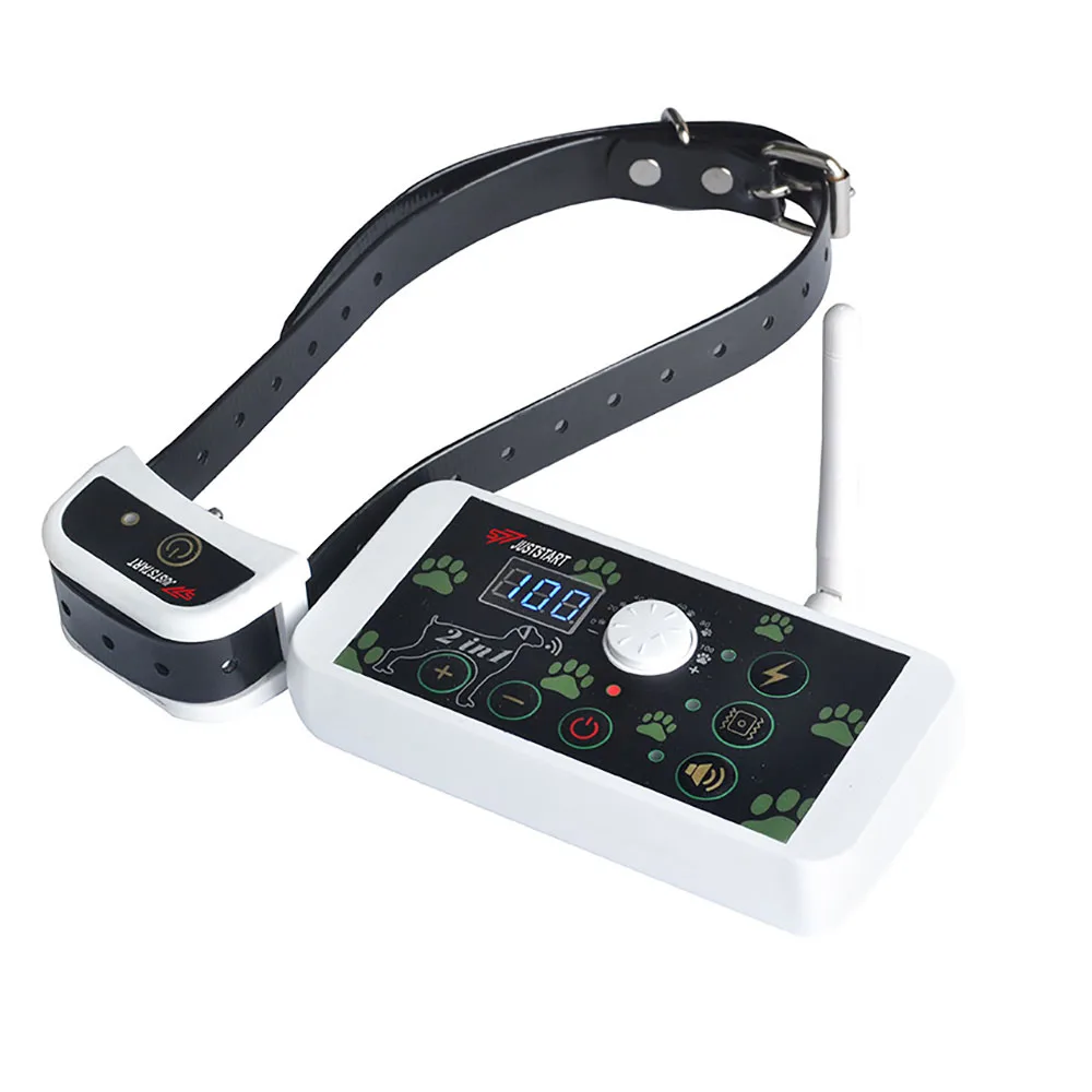 

New pet wireless electronic fence two-in-one dog trainer wireless fence bark stopper