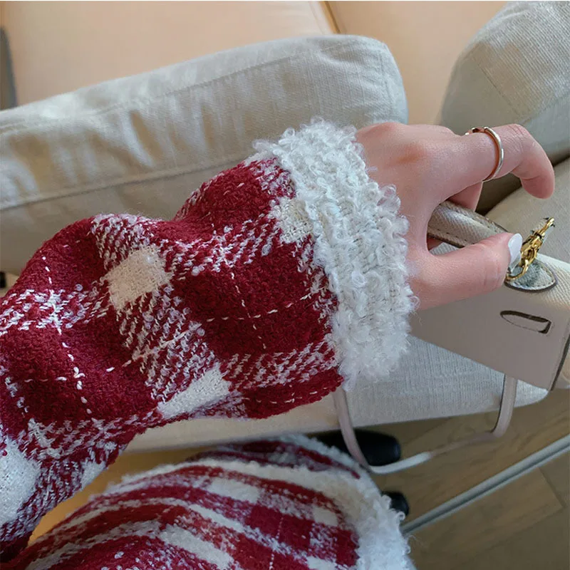 150kg Женский бюстгальтер 155 Осенне - зимняя мягкая куртка Длинная юбка 2 красных 5XL