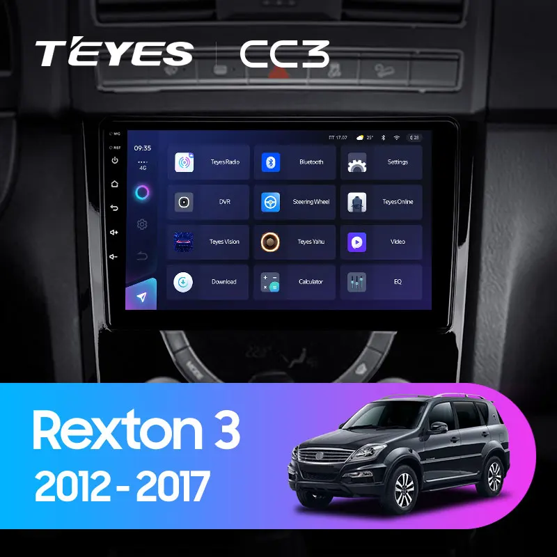 TEYES CC3 Штатная магнитола For СсангЙонг Рекстон Y290 SsangYong Rexton III 3 2012 - 2017 до 8-ЯДЕР 6 + 128ГБ