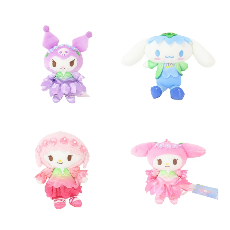 

15CM Sanrio Garden Series My Melody Cinnamoroll Kuromi Kawaii Plush Toy Cute Soft Stuffed Dolls Birthday Gifts