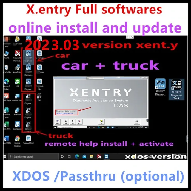 XENTRY 2023.03 MB STAR sd C4/C5/C6 software xentry DAS install or upgrade online xentry 2023.03 passthru version for openport 2. 1