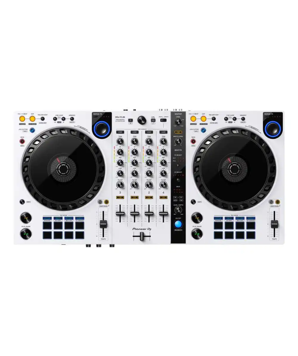 Начальный бонус PIONEER DJ DDJ-FLX6-W-четырехканальный контроллер DJ для рекламного бокса и SERATO DJ PRO, стильный матовый белый (ОК)