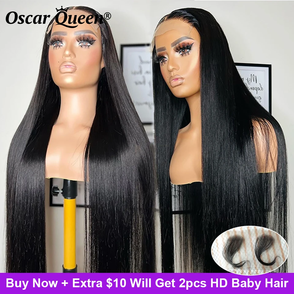 

Bone Straight 13x4 Lace Front Wig HD Transparent Peruvian Remy Human Hair Wigs For Women 4x4 5x5 Lace Closure Wig Free Shipping
