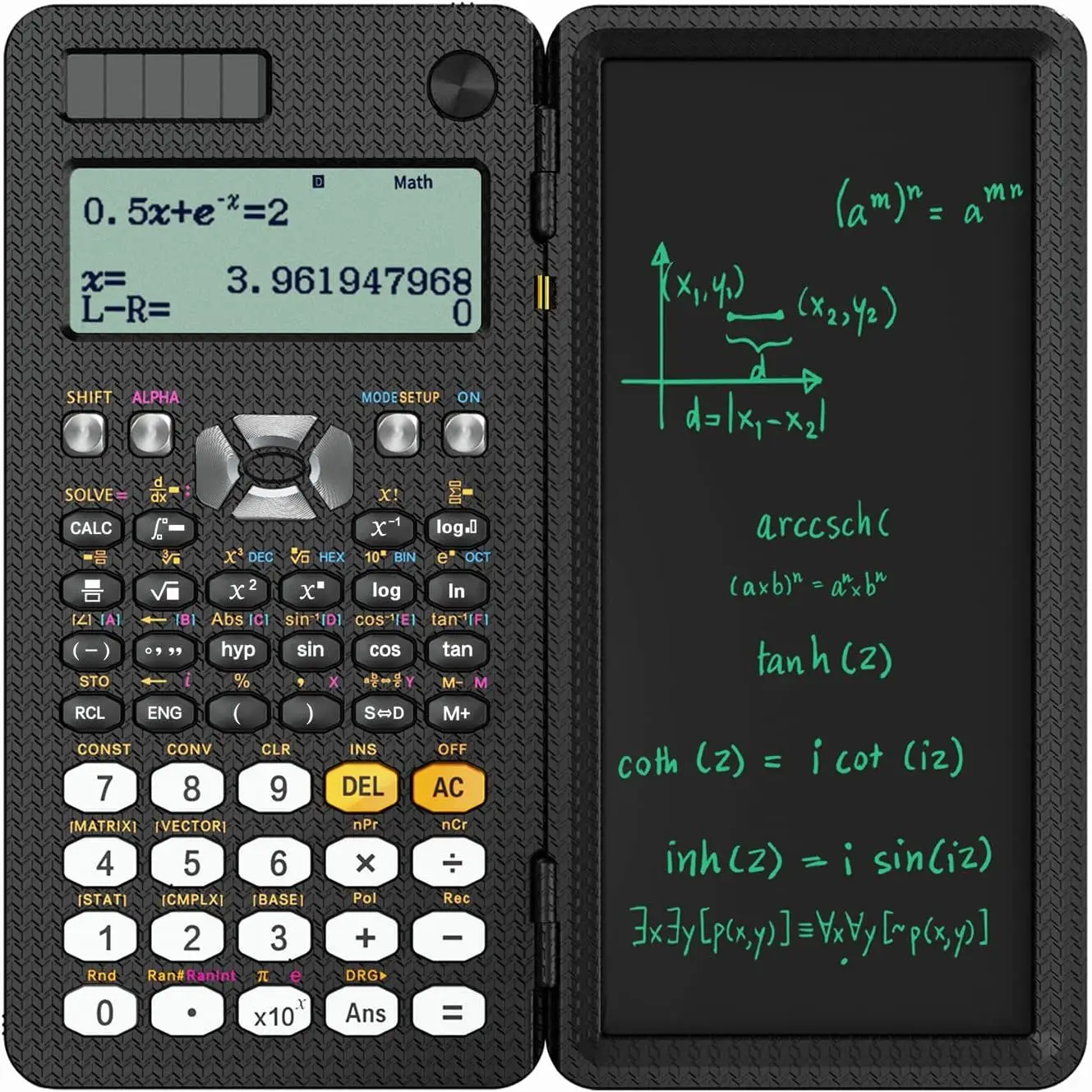 

Scientific Calculator with LCD Notepad 417 Functions Professional Portable Foldable Calculator for Students Upgraded 991ES NEW