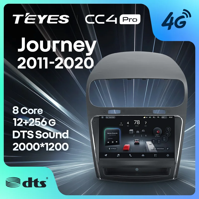 Фото TEYES Тиайс CC4 PRO Штатная магнитола For Додж Джорни JC рестайлинг For Dodge Journey JC 2011 - 2020 автомагнитола 2 DIN DVD GPS CarPlay Android Auto мультимедиа автомобиля головное Android магнитола №1