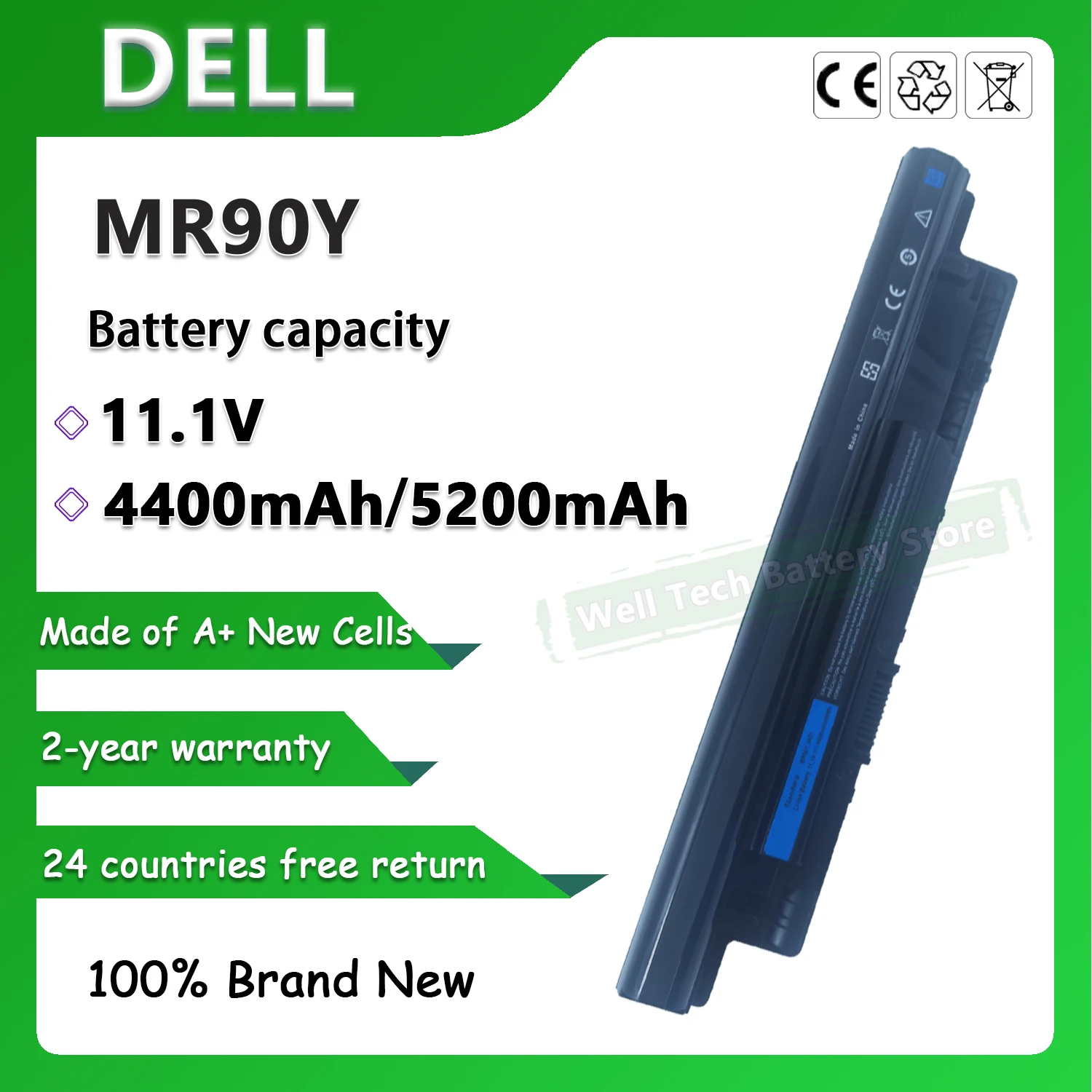 Аккумулятор для ноутбука MR90Y DELL Ins14vr