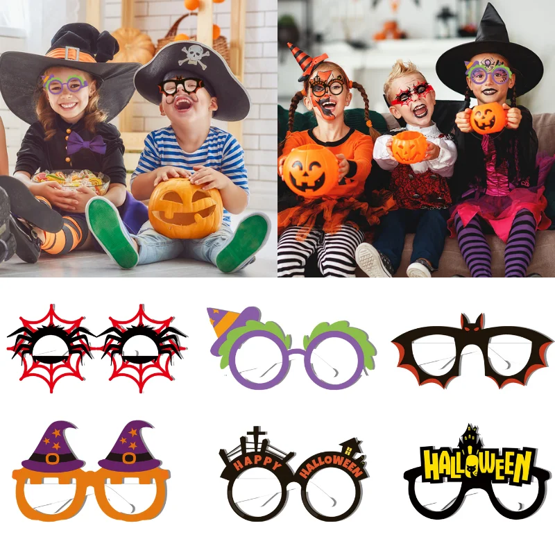 

6/12 шт Хэллоуин паук летучая мышь тыква страшные очки для детей и взрослых Маскарад Хэллоуин вечерние реквизит для фотосессии домашний деко...