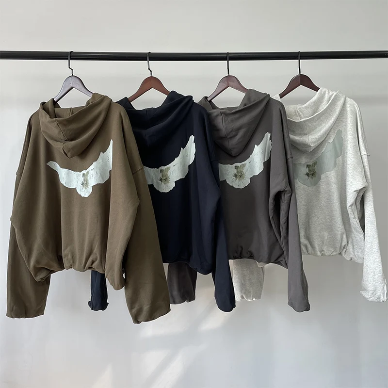 Толстовка с капюшоном Kanye West СЕЗОНА 6 однотонные мужские женские и свитеры в